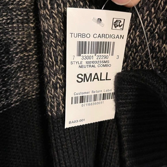 NWT Karen Scott Turbi Colorblock Cardigan S - Picture 5 of 6